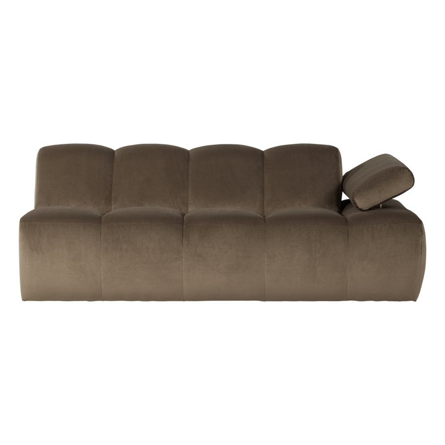 Mojo 2-zits bankelement arm rechts velvet taupe