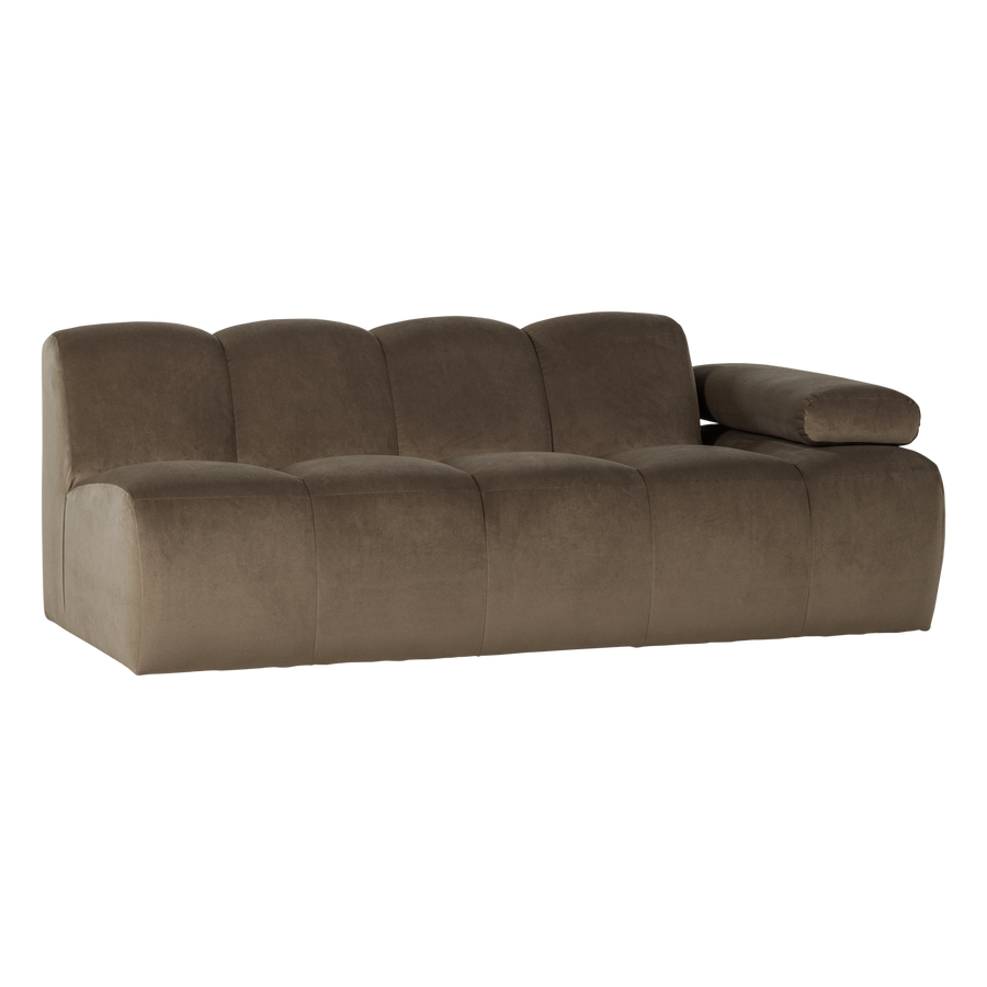 Mojo 2-zits bankelement arm rechts velvet taupe