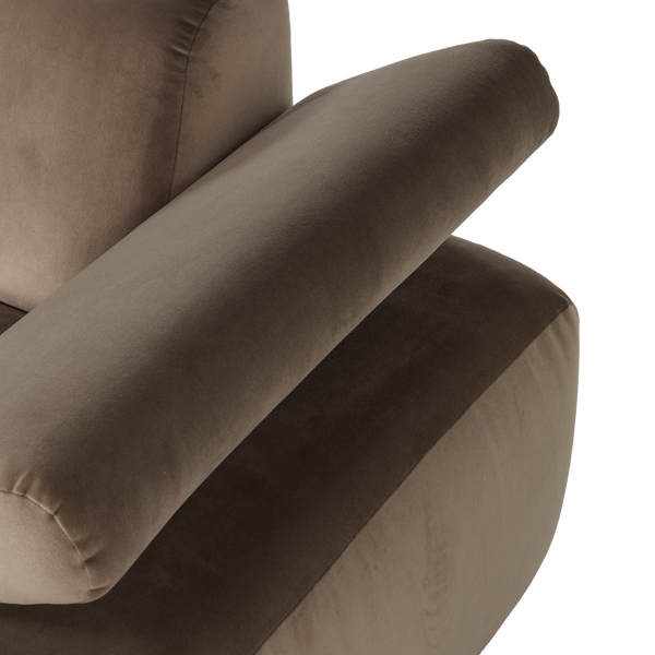 Mojo 2-zits bankelement arm rechts velvet taupe