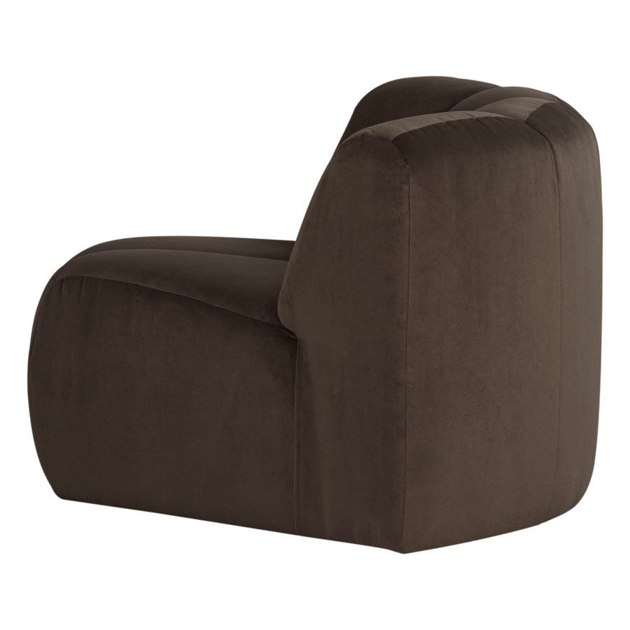 Mojo hoekelement rond velvet bruin