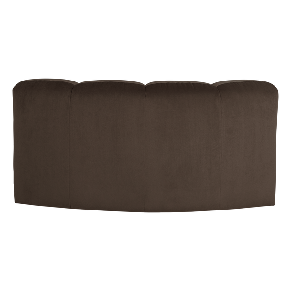 Mojo hoekelement rond velvet bruin