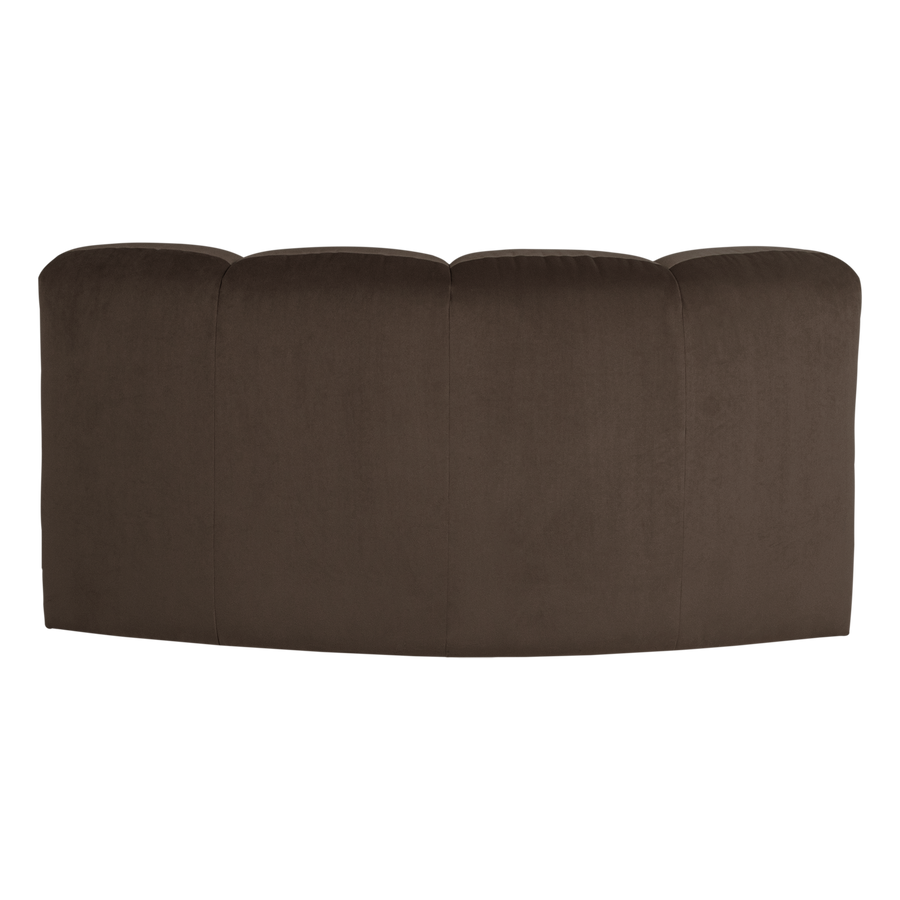 Mojo hoekelement rond velvet bruin