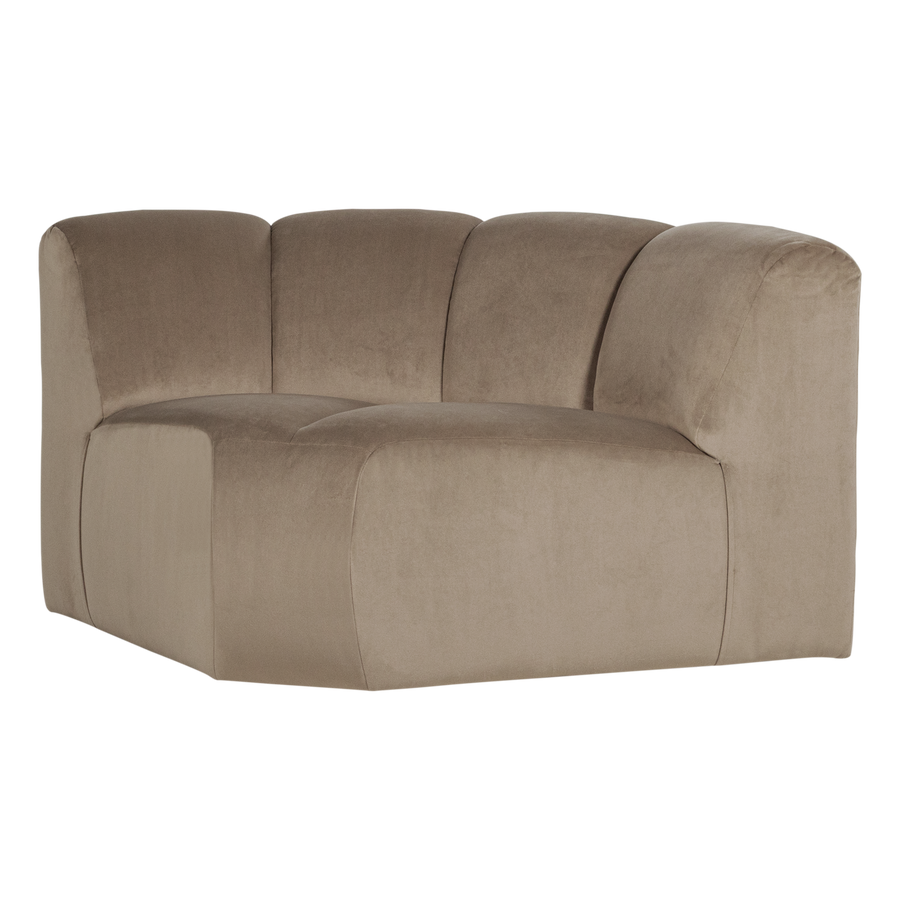 Mojo hoekelement rond velvet khaki
