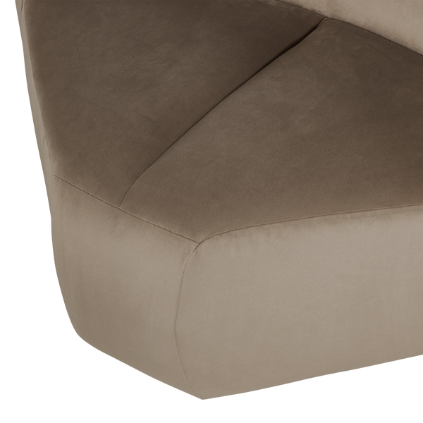 Mojo hoekelement rond velvet khaki