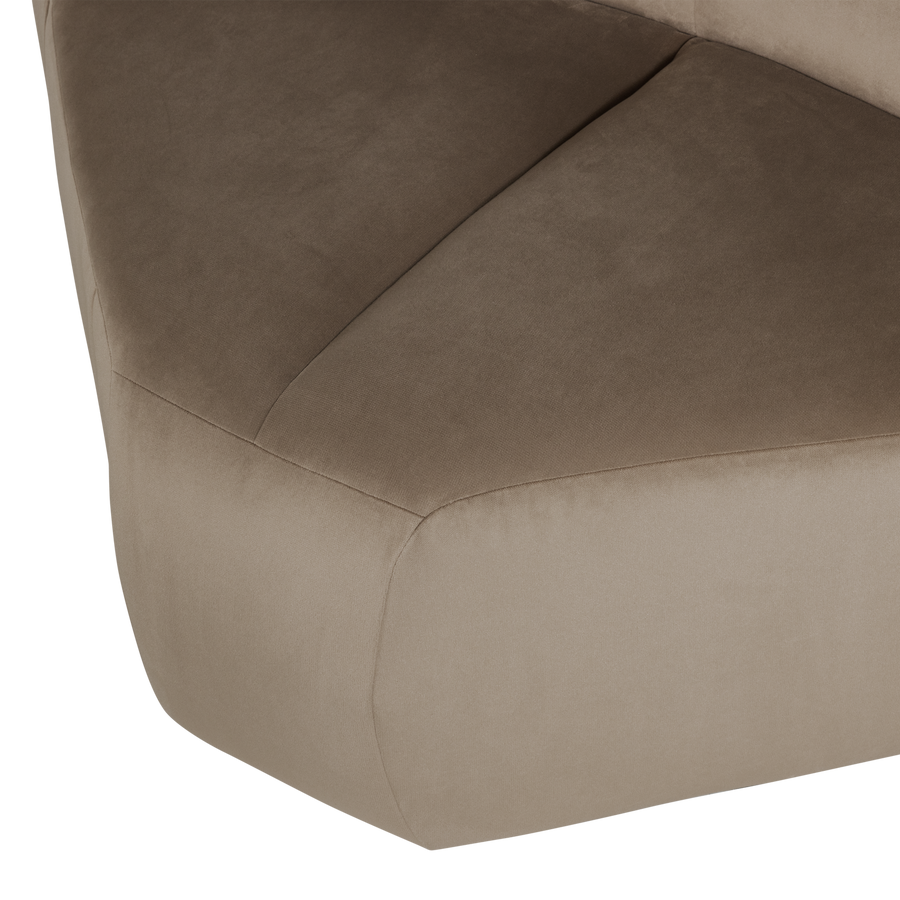 Mojo hoekelement rond velvet khaki