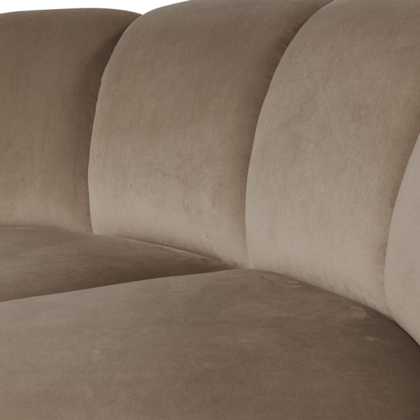 Mojo hoekelement rond velvet khaki
