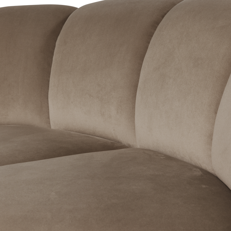 Mojo hoekelement rond velvet khaki