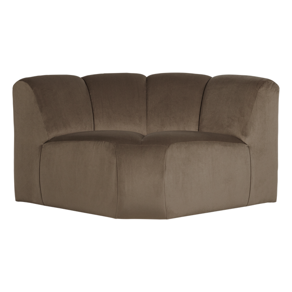 Mojo hoekelement rond velvet taupe