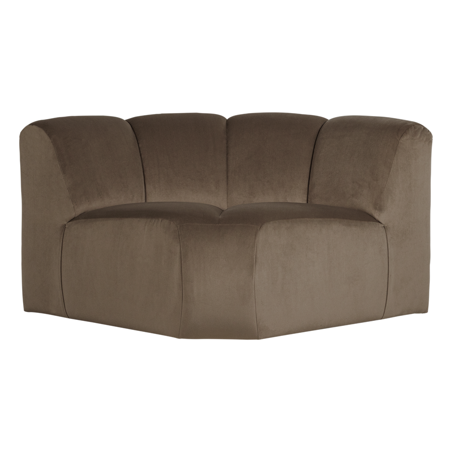 Mojo hoekelement rond velvet taupe