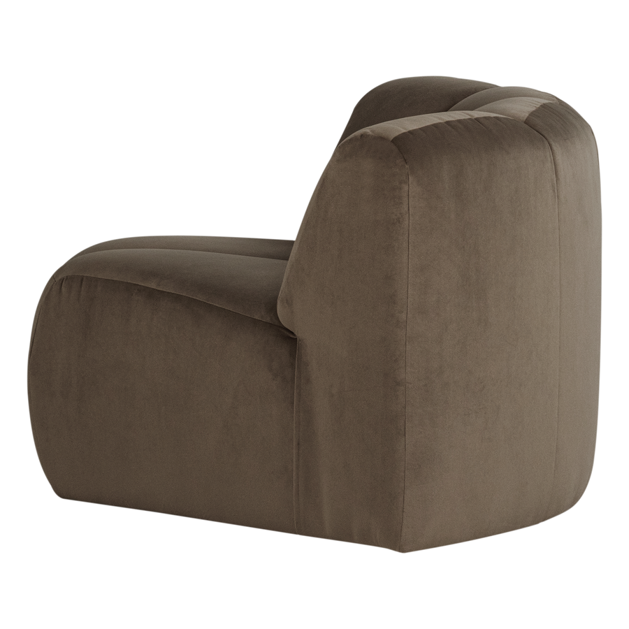 Mojo hoekelement rond velvet taupe