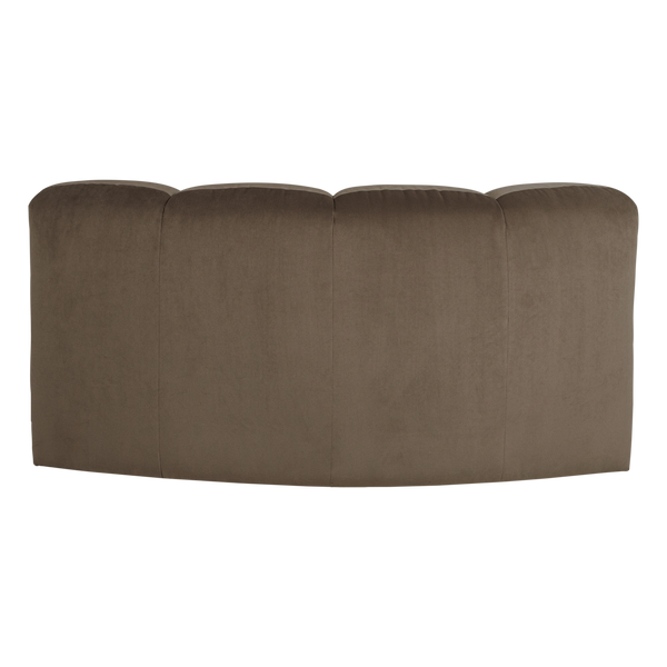 Mojo hoekelement rond velvet taupe