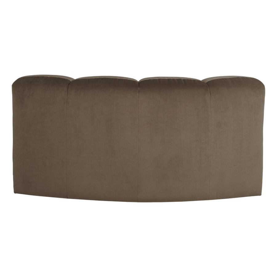 Mojo hoekelement rond velvet taupe