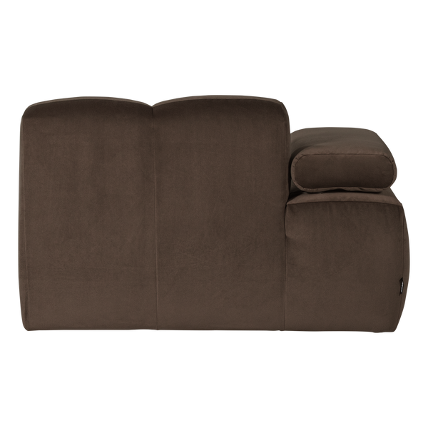 Mojo chaise longue element links velvet bruin