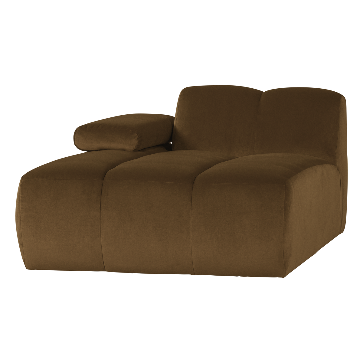 Mojo chaise longue element links velvet honinggeel