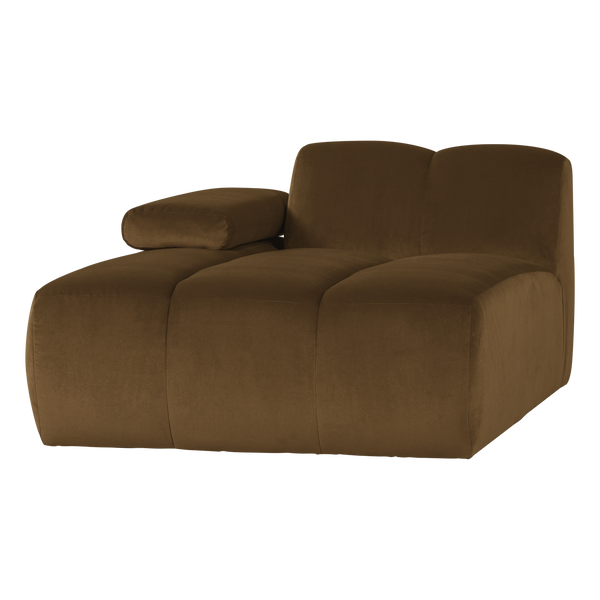 Mojo chaise longue element links velvet honinggeel