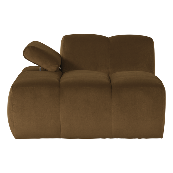 Mojo chaise longue element links velvet honinggeel