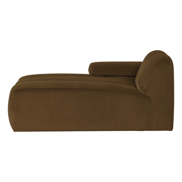 Mojo chaise longue element links velvet honinggeel