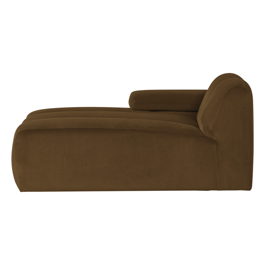 Mojo chaise longue element links velvet honinggeel