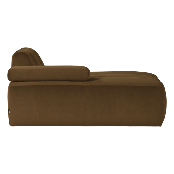 Mojo chaise longue element links velvet honinggeel