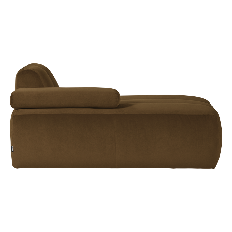 Mojo chaise longue element links velvet honinggeel