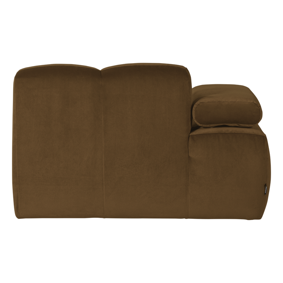 Mojo chaise longue element links velvet honinggeel