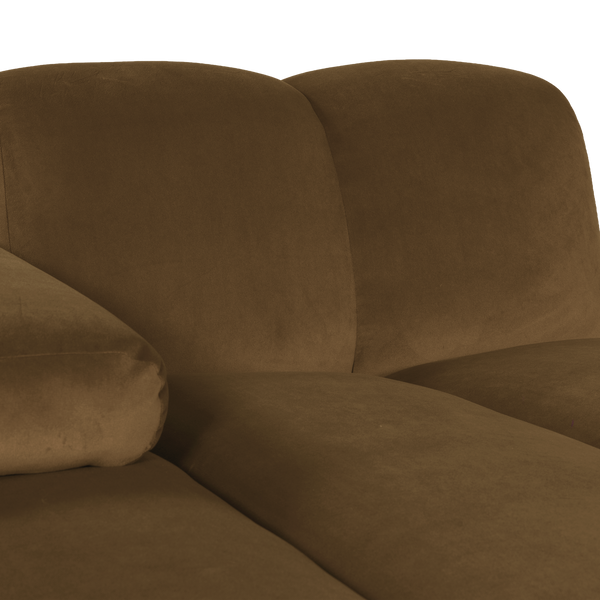 Mojo chaise longue element links velvet honinggeel