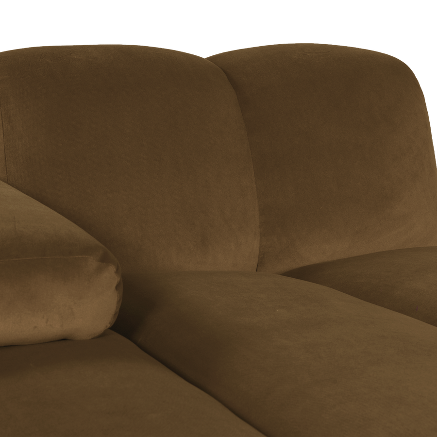 Mojo chaise longue element links velvet honinggeel