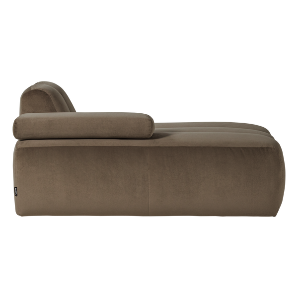 Mojo chaise longue element links velvet taupe
