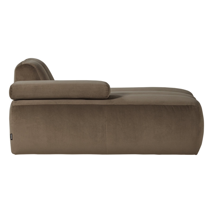 Mojo chaise longue element links velvet taupe