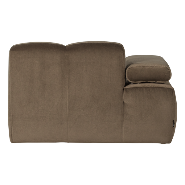 Mojo chaise longue element links velvet taupe