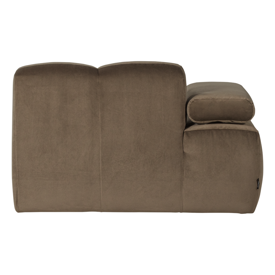Mojo chaise longue element links velvet taupe