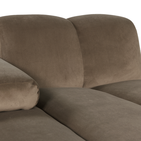 Mojo chaise longue element links velvet taupe