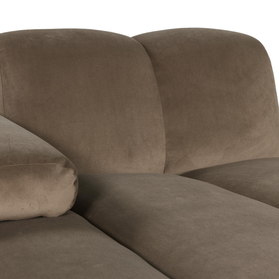 Mojo chaise longue element links velvet taupe