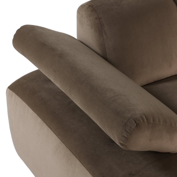 Mojo chaise longue element links velvet taupe