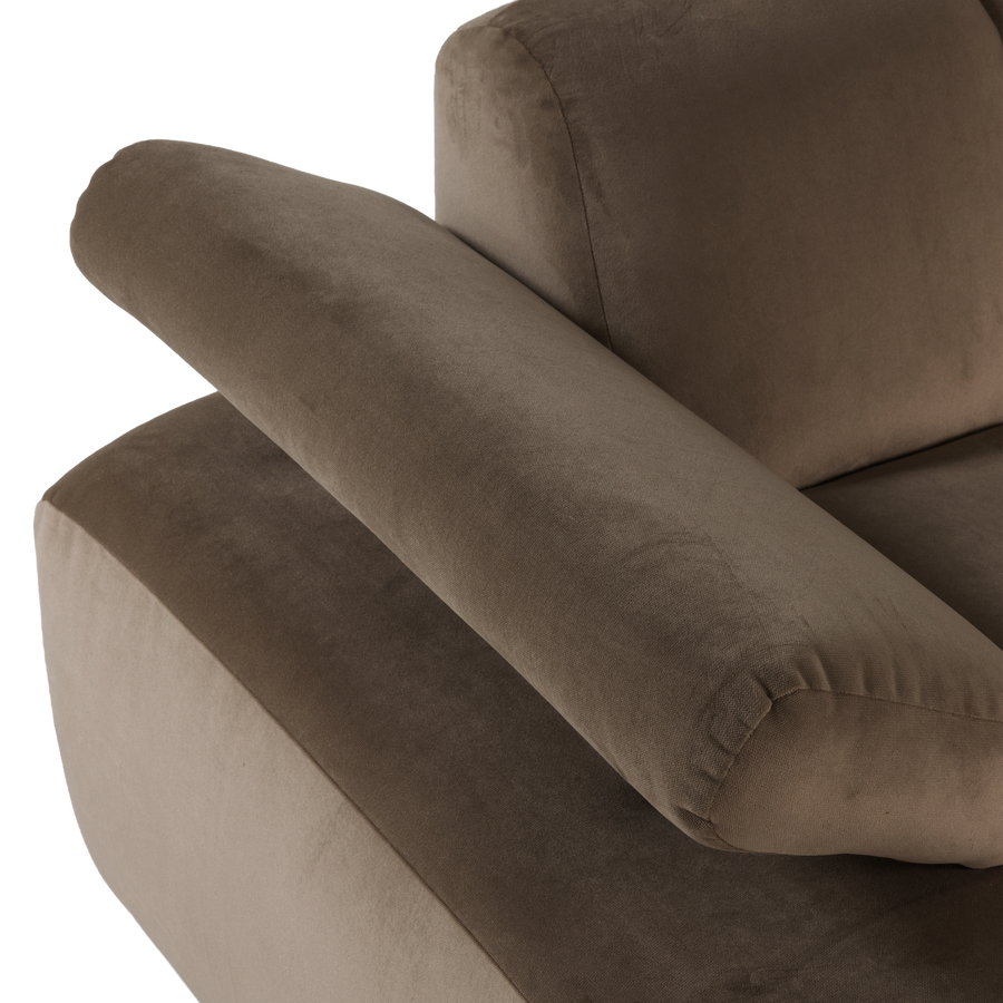 Mojo chaise longue element links velvet taupe
