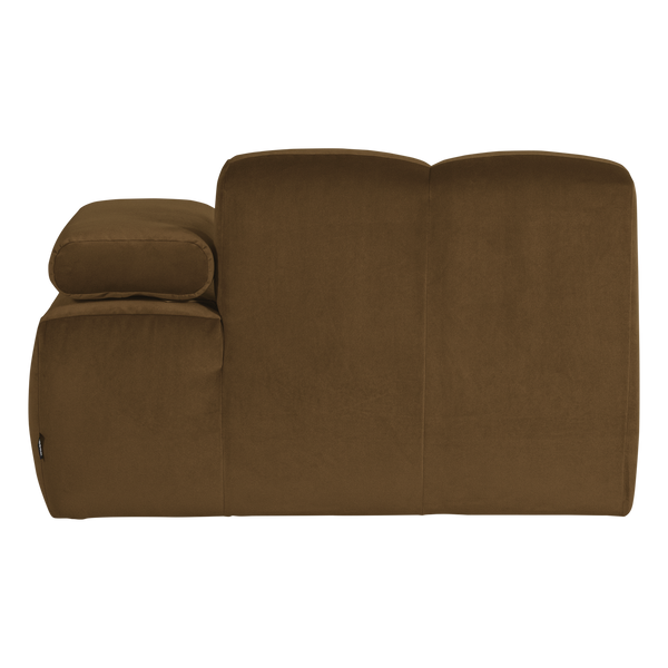 Mojo chaise longue element rechts velvet honinggeel