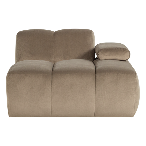 Mojo chaise longue element rechts velvet khaki