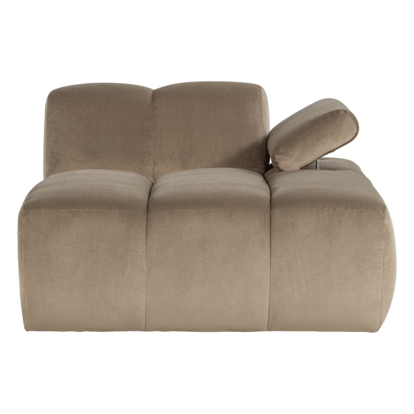 Mojo chaise longue element rechts velvet khaki