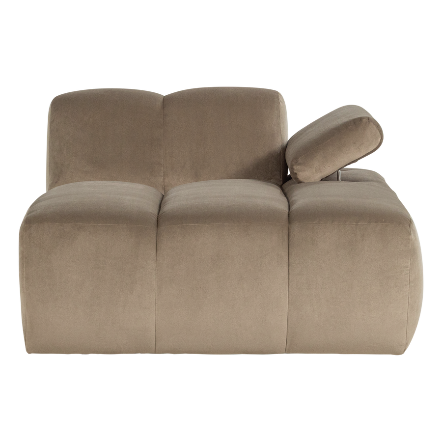 Mojo chaise longue element rechts velvet khaki