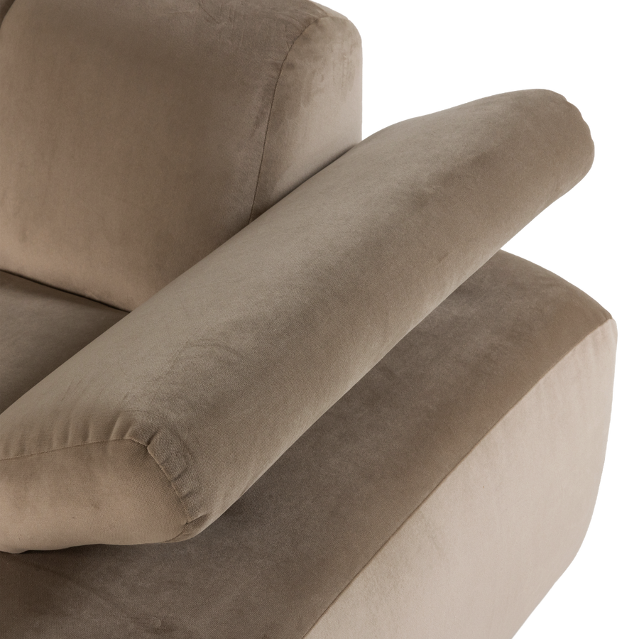 Mojo chaise longue element rechts velvet khaki