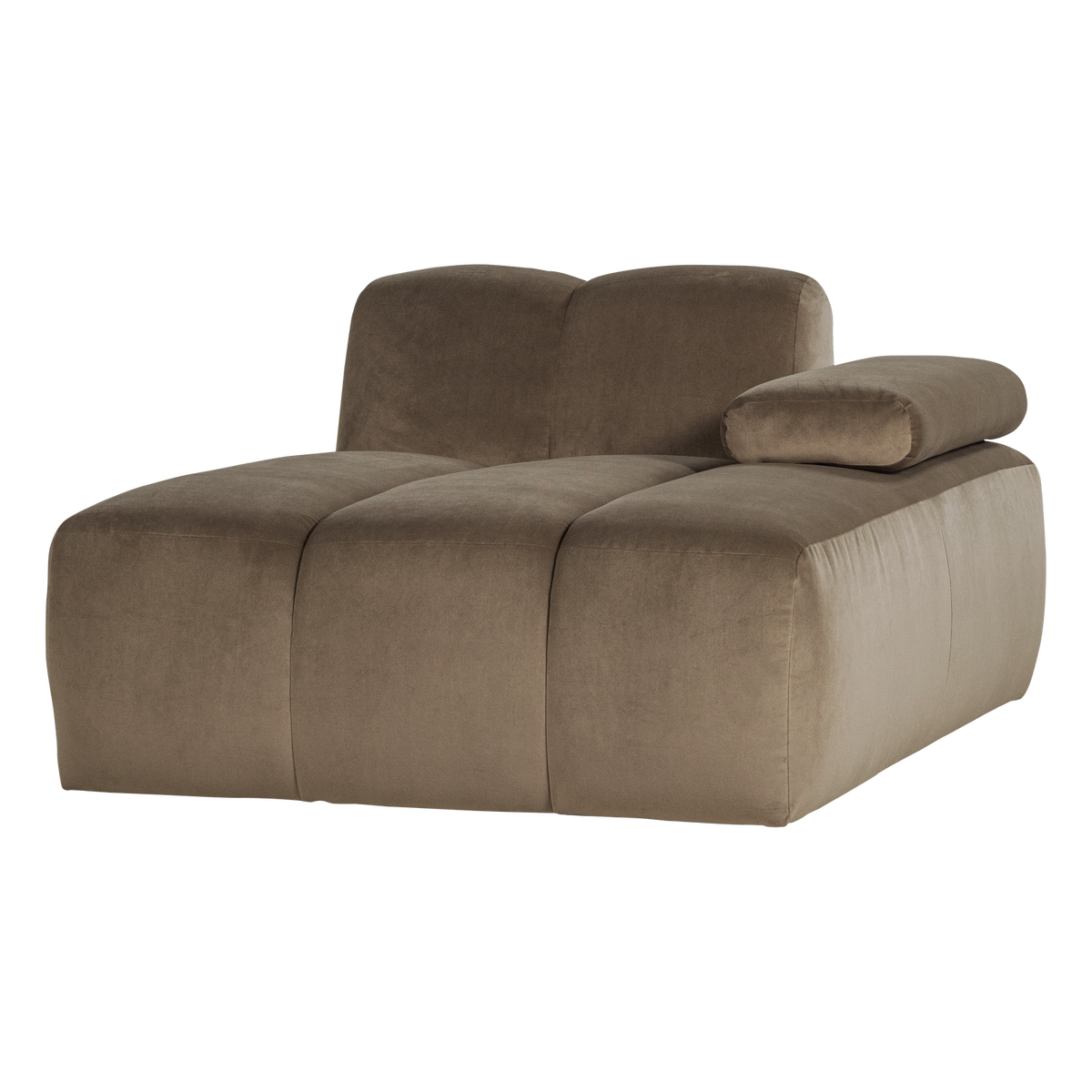 Mojo chaise longue element rechts velvet taupe