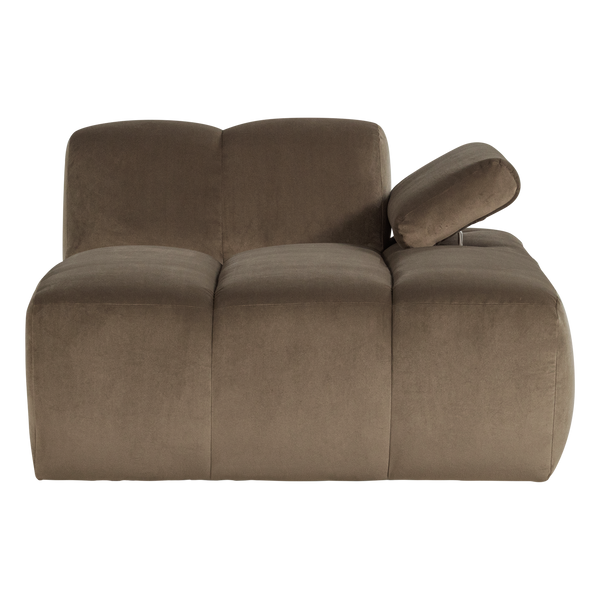 Mojo chaise longue element rechts velvet taupe