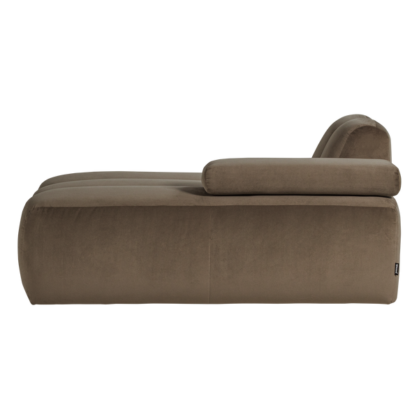 Mojo chaise longue element rechts velvet taupe
