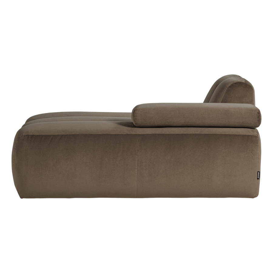 Mojo chaise longue element rechts velvet taupe