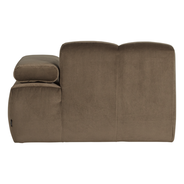 Mojo chaise longue element rechts velvet taupe