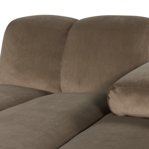 Mojo chaise longue element rechts velvet taupe