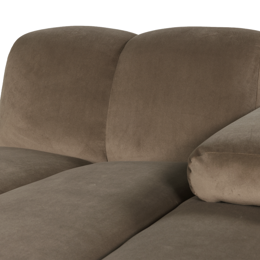 Mojo chaise longue element rechts velvet taupe