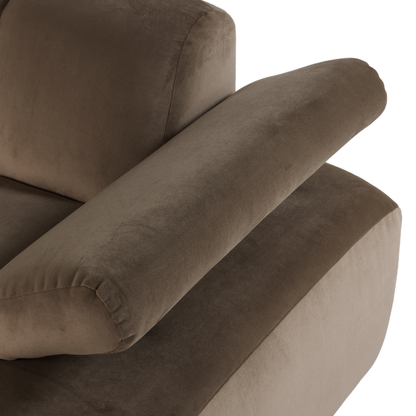 Mojo chaise longue element rechts velvet taupe