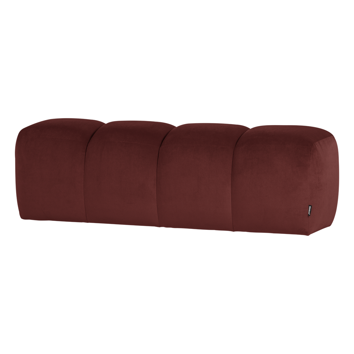 Mojo eetbank 164 cm velvet kastanjebruin