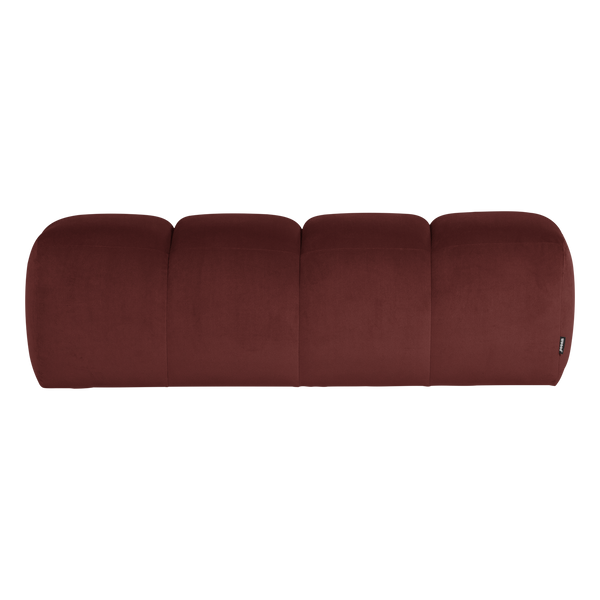 Mojo eetbank 164 cm velvet kastanjebruin